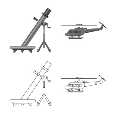 Silah ve silah işareti yalıtılmış nesne. Web için silah ve ordu hisse senedi simgesi kümesi.