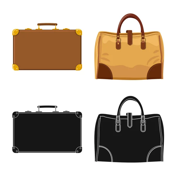 Projekt wektor ikona walizki i bagaż. Kolekcja ikony wektor walizkę i podróż na magazynie. — Wektor stockowy