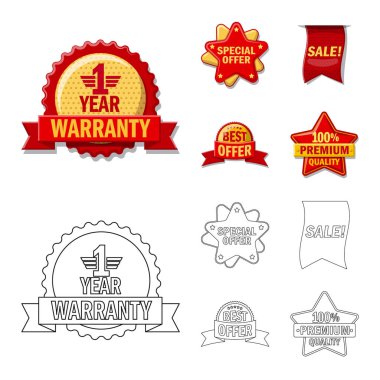 Bir amblem ve rozet işaret tasarım vektör. Amblem ve etiket stok vektör çizim topluluğu.