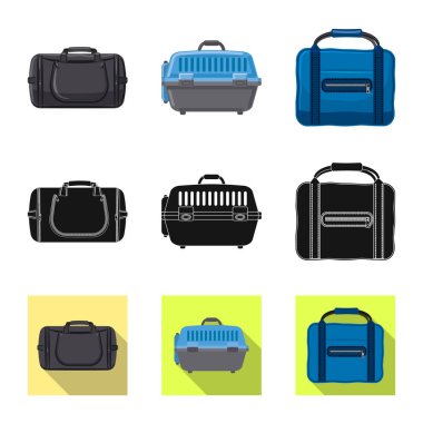 Bavul ve Bagaj logo vektör tasarımı. Bavul ve yolculuk hisse senedi vektör çizim topluluğu.