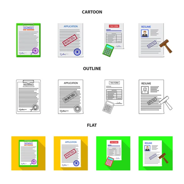 Illustration vectorielle de la forme et icône du document. Jeu de symboles de forme et de marque pour le web . — Image vectorielle