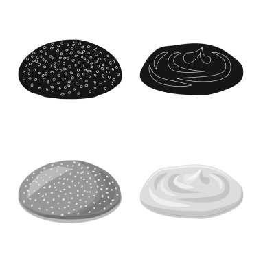 Burger ve sandviç logo vektör tasarımı. Burger topluluğu ve hisse senedi için dilim vektör simgesi.