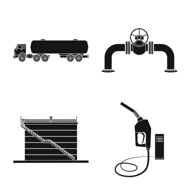 Petrol ve gaz simge vektör Illustration. Petrol ve benzin hisse senedi simgesi için web topluluğu.