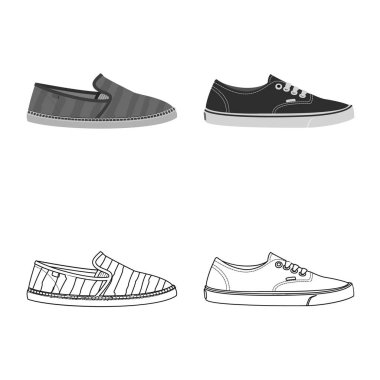 Adam ve ayak işareti illüstrasyon vektör. Adam ve giyim hisse senedi vektör çizim topluluğu.