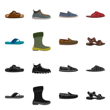 Adam ve ayak simgesi yalıtılmış nesne. Adam ve aşınma vektör simgesini hissenin topluluğu.