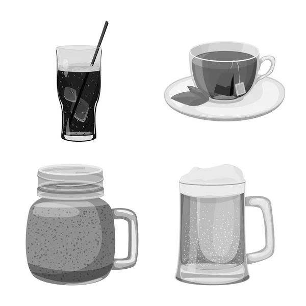 Vector design van drank en bar teken. Collectie van drank en partij vector pictogram voor voorraad. — Stockvector