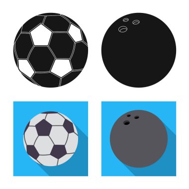 Spor ve topu simge vektör Illustration. Spor ve web için atletik hisse senedi simgesi.