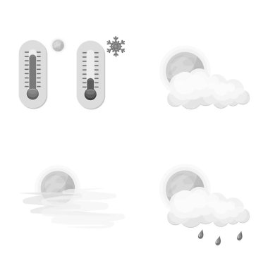 Hava ve İklim simge vektör tasarımı. Hava ve bulut hisse senedi simgesi için web topluluğu.