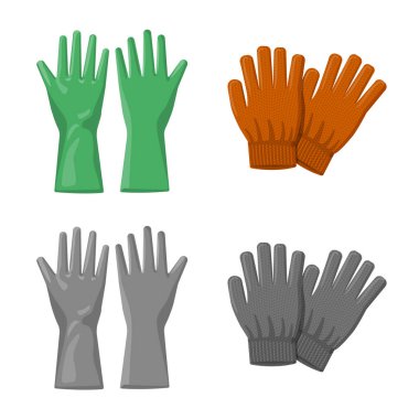 İzole işareti eldiven ve kış nesne. Eldiven ve ekipman hisse senedi simgesi için web topluluğu.