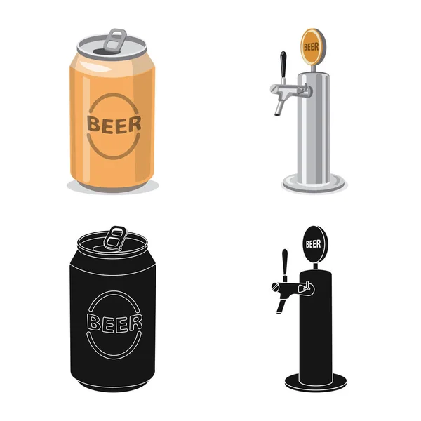 Objet isolé de pub et bar symbole. Ensemble de pub et icône vectorielle intérieure pour stock . — Image vectorielle