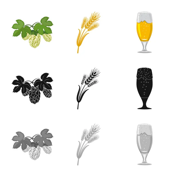 Vektor-Illustration von Pub und Bar-Symbol. Sammlung von Pub und Interieur Vektor Illustration. — Stockvektor