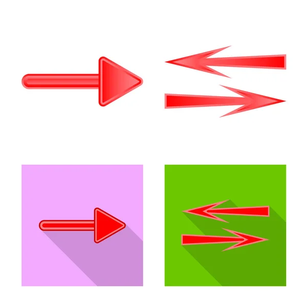 Векторный дизайн элемента и стрелки. Набор векторной иллюстрации элемента и направления . — стоковый вектор