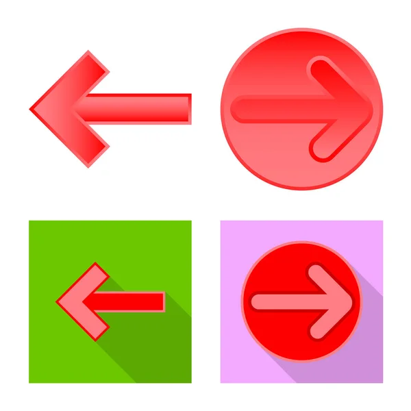 Vektor Illustration Von Element Und Pfeil Symbol Element Und Richtungsvektorsymbole — Stockvektor