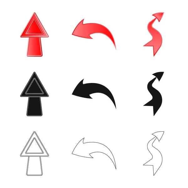 Conception vectorielle de l'élément et le signe de flèche. Ensemble d'éléments et d'icônes vectorielles de direction pour stock . — Image vectorielle