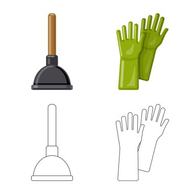 Temizlik ve servis simge vektör tasarımı. Temizlik ve ev vektör simgesini hissenin topluluğu.