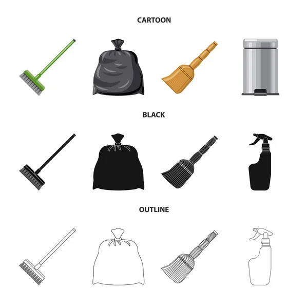 Wektor wzór logo czyszczenie i serwis. Zbiór artykułów gospodarstwa domowego i czyszczenia wektor ikona na magazynie. — Wektor stockowy