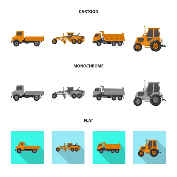 Isolated object of build and construction icon. Collection of build and machinery vector icon for stock. — Stock Vector