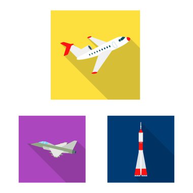 İllüstrasyon işareti uçak ve ulaşım vektör. Uçak ve gökyüzü hisse senedi simgesi için web topluluğu.