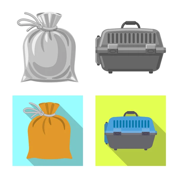 Векторний дизайн валізи та багажу. Набір значків валізи і подорожі Векторні значки для запасів . — стоковий вектор