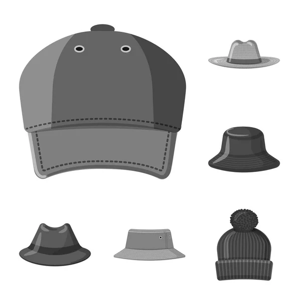 Diseño Vectorial Del Casco Símbolo Tapa Colección Casco Accesorio Símbolo — Archivo Imágenes Vectoriales