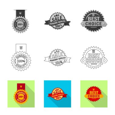 Amblem ve rozet simge vektör Illustration. Amblem ve etiket stok vektör çizim topluluğu.