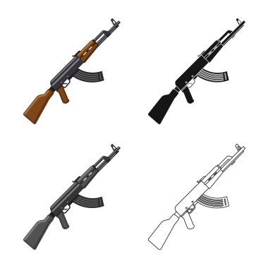Silah ve silah simge vektör tasarımı. Hisse senedi için silah ve ordu vektör simge kümesi.