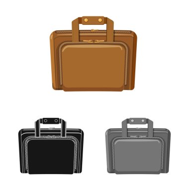 Bavul ve Bagaj simge vektör tasarımı. Bavul ve yolculuk hisse senedi simgesi için web topluluğu.