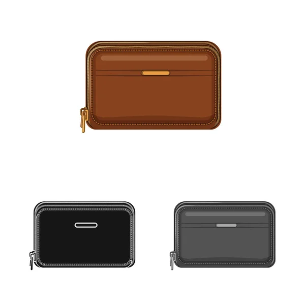 Vector illustration of suitcase and baggage symbol. Set of suitcase and journey stock symbol for web. — Stock Vector