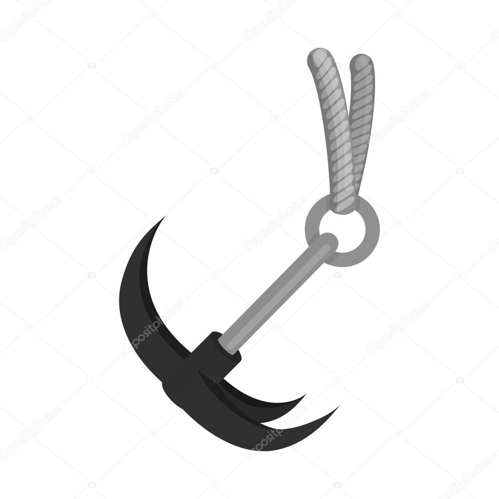Vector illustration of mountaineering and peak logo. Set of mountaineering and camp vector icon for stock.