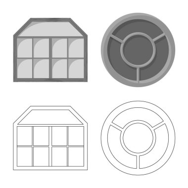 Kapı ve ön logo vektör Illustration. Kapı ve ahşap stok vektör çizim koleksiyonu.