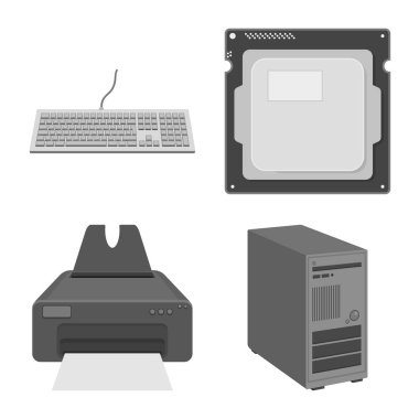 Dizüstü bilgisayar ve aygıt işareti yalıtılmış nesne. Hisse senedi için dizüstü bilgisayar ve sunucu vektör simge topluluğu.