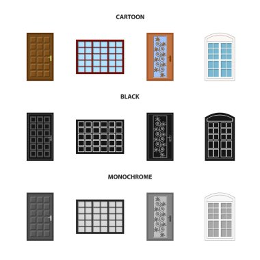 Kapı ve ön sembol yalıtılmış nesne. Kapı ve ahşap hisse senedi simgesi için web topluluğu.