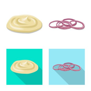 Burger ve sandviç simge vektör Illustration. Burger ve dilim hisse senedi vektör çizim topluluğu.