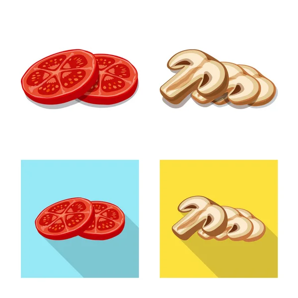Vektor-Design von Burger und Sandwich-Symbol. Set von Burger und Slice Stock Vektor Illustration. — Stockvektor