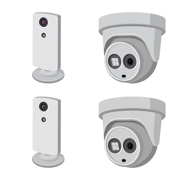 Diseño vectorial de cctv y logotipo de la cámara. Colección de cctv y vector de sistema icono para stock . — Archivo Imágenes Vectoriales