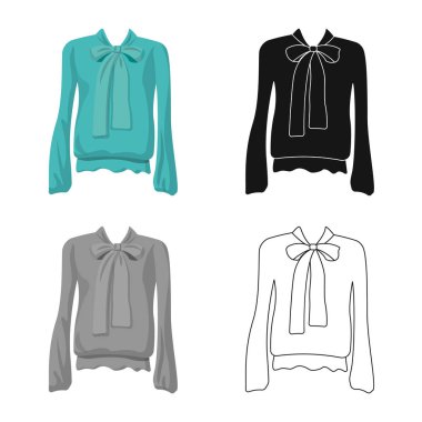 Kadın ve giyim simge vektör tasarımı. Kadın ayarla ve web için hisse senedi simgesi giymek.