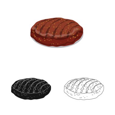 Burger ve sandviç logo vektör Illustration. Burger ve dilim hisse senedi simgesi için web topluluğu.