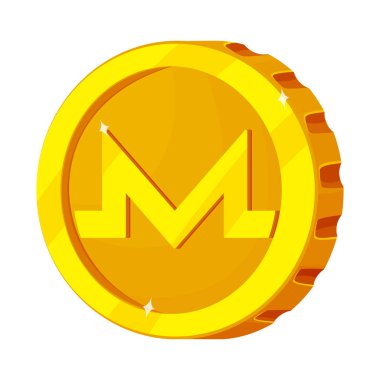 Cryptocurrency ve para işareti yalıtılmış nesne. Cryptocurrency ve kripto hisse senedi vektör çizim koleksiyonu.