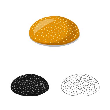 Burger ve sandviç işareti yalıtılmış nesne. Web için burger ve dilim hisse senedi simgesi kümesi.