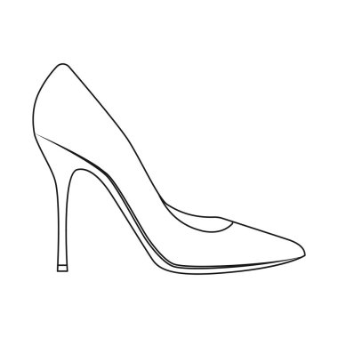 Ayakkabı ve kadın simge vektör Illustration. Ayakkabı gibi ayarla ve hisse senedi simgesi web için ayak.