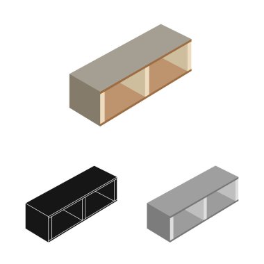 Yatak odası ve oda logo vektör Illustration. Yatak ve mobilya hisse senedi vektör çizim seti.