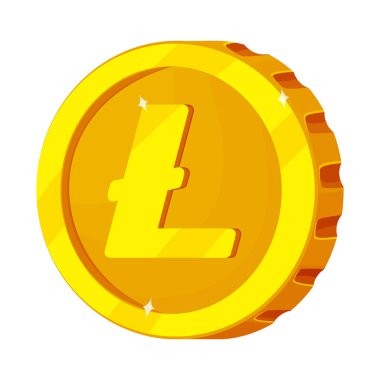 Cryptocurrency ve para işareti yalıtılmış nesne. Cryptocurrency ve kripto hisse senedi vektör çizim.