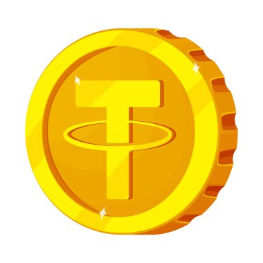 Cryptocurrency ve sikke simge yalıtılmış nesne. Cryptocurrency ve kripto hisse senedi vektör çizim koleksiyonu.