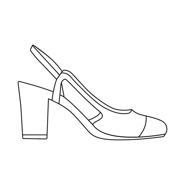 Vektorillustration von Schuhen und Frauenlogo. Kollektion von Schuhen und Fußvektorsymbolen für den Vorrat. — Stockvektor