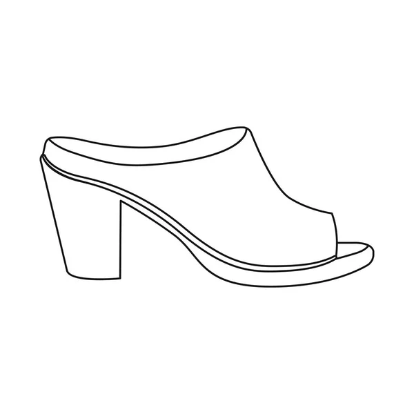 Isolated object of footwear and woman symbol. Set of footwear and foot stock symbol for web. — Stock Vector