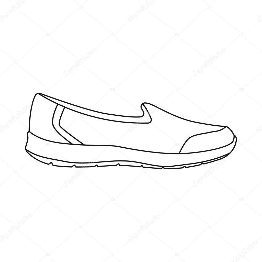 Vector design of footwear and woman logo. Set of footwear and foot stock vector illustration.