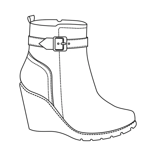 Vektor Design Von Schuhen Und Frauensymbol Kollektion Von Schuhen Und — Stockvektor