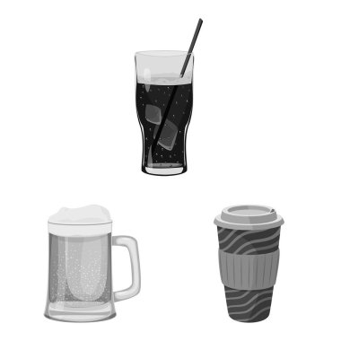 İçki ve bar simge vektör tasarımı. İçki ve parti hisse senedi vektör çizim topluluğu.