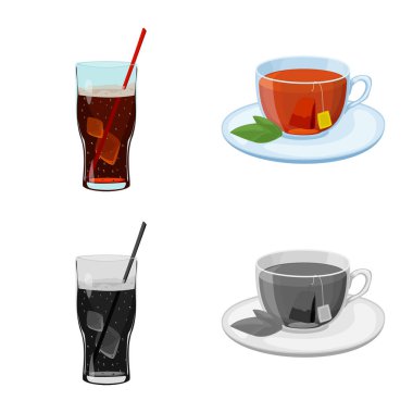 İçki ve bar simge vektör Illustration. İçki ve parti hisse senedi vektör çizim seti.