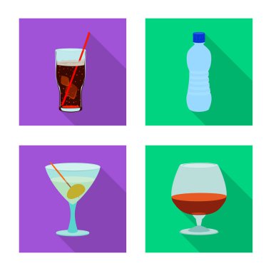 İçki ve bar simge vektör Illustration. İçki ve parti hisse senedi vektör çizim topluluğu.